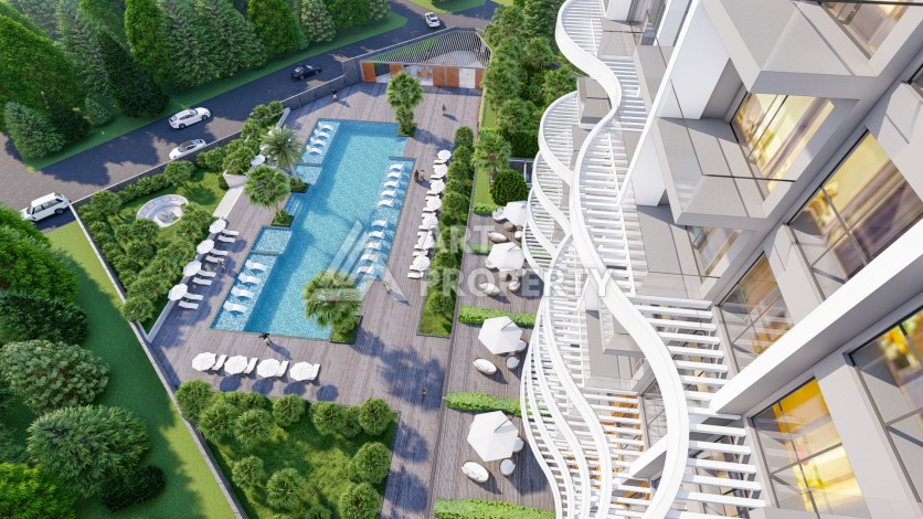 Квартиры 2+1 с видом на море и природу, 77 – 99 м2. Демирташ, Алания - Ракурс 8