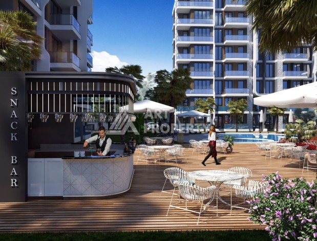 Современные квартиры 1+1, 2+1 и 3+1 в готовом комплексе. Алтынташ, Анталия - Ракурс 5