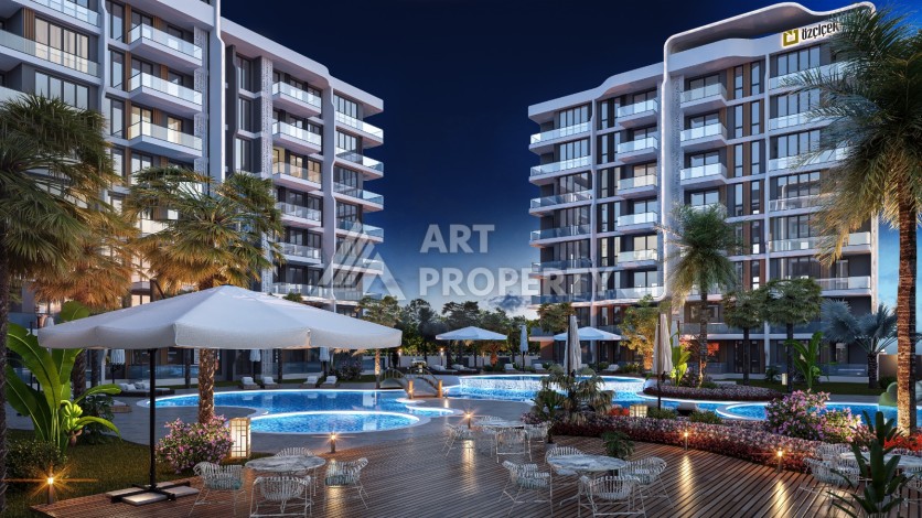 Современные квартиры 1+1, 2+1 и 3+1 в готовом комплексе. Алтынташ, Анталия - Ракурс 9