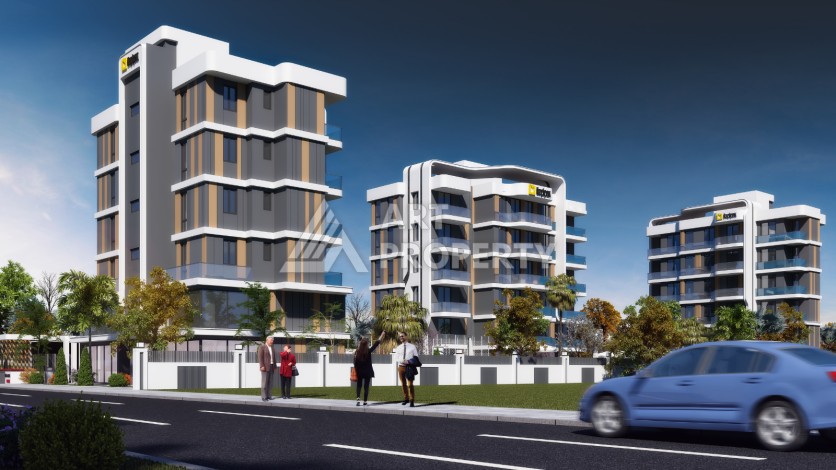 Современные квартиры 1+1 и 2+1 от 60 кв.м. в районе Алтынташ, Анталья - Ракурс 2