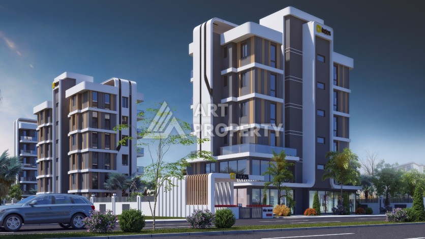 Современные квартиры 1+1 и 2+1 от 60 кв.м. в районе Алтынташ, Анталья - Ракурс 3