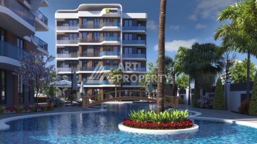 Современные квартиры 1+1 и 2+1 от 60 кв.м. в районе Алтынташ, Анталья - Ракурс 7