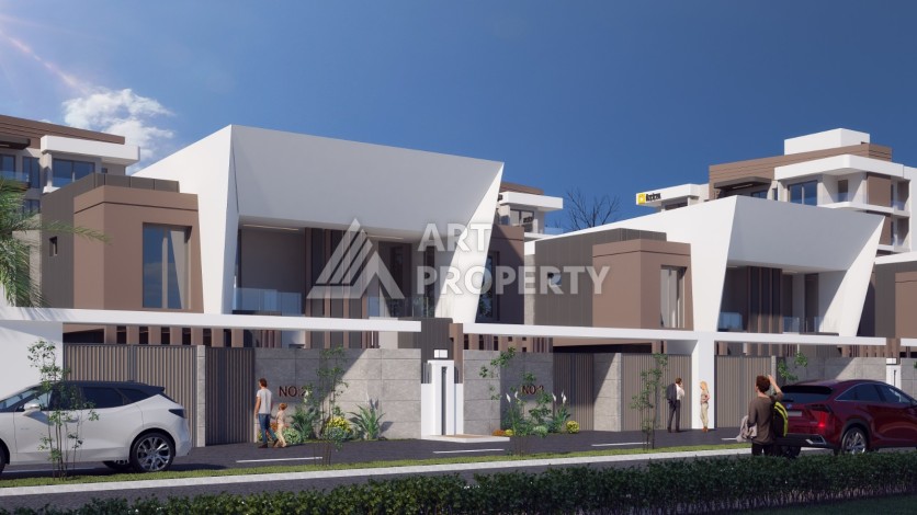 Резиденция с квартирами 2+1 и виллами 4+1 в районе Алтынташ, Анталья - Ракурс 4