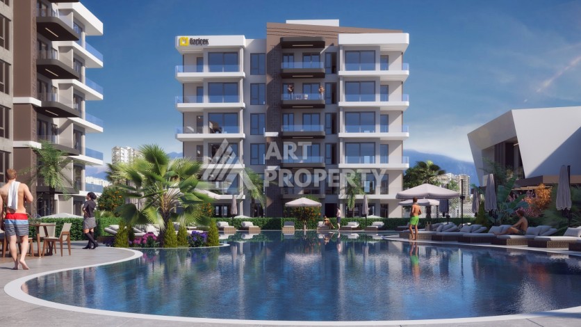 Резиденция с квартирами 2+1 и виллами 4+1 в районе Алтынташ, Анталья - Ракурс 10