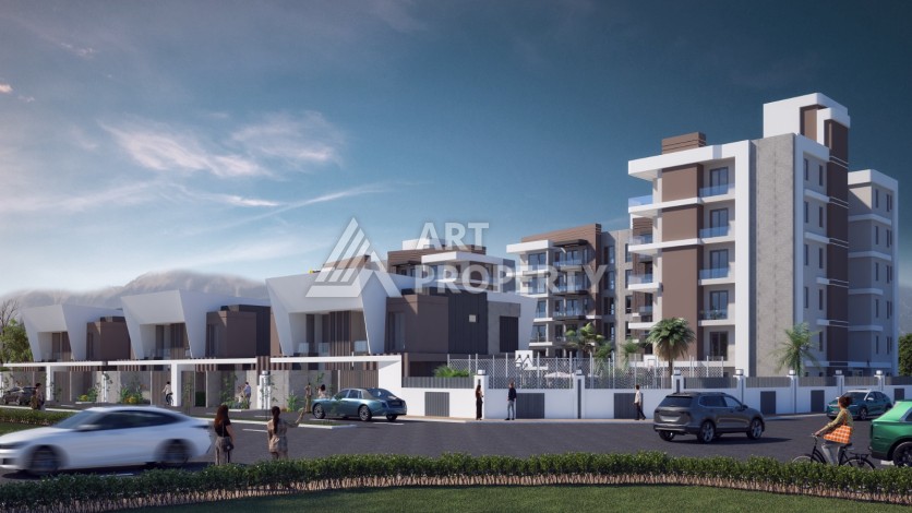 Резиденция с квартирами 2+1 и виллами 4+1 в районе Алтынташ, Анталья - Ракурс 20