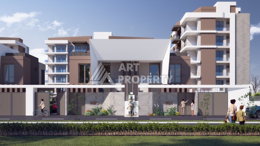 Резиденция с квартирами 2+1 и виллами 4+1 в районе Алтынташ, Анталья - Ракурс 22