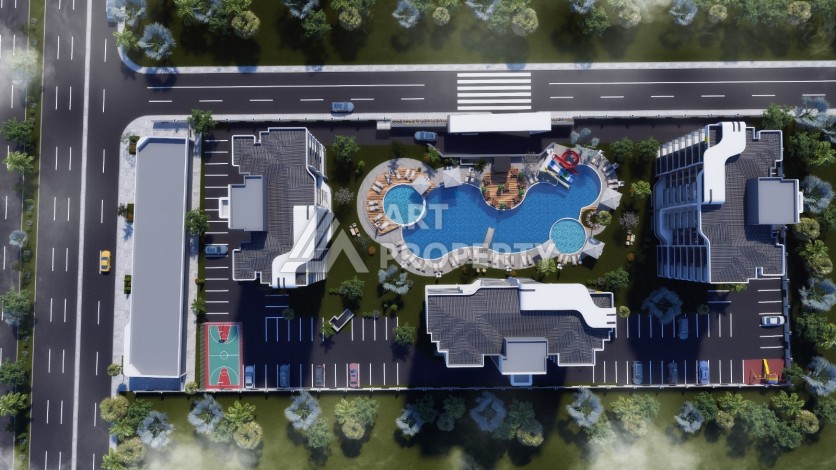 Жилая резиденция с квартирами 1+1 и 2+1 от 72 м2 в районе Алтынташ, Анталия - Ракурс 10