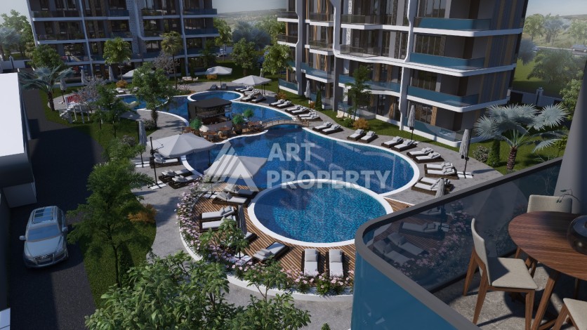 Жилая резиденция с квартирами 1+1 и 2+1 от 72 м2 в районе Алтынташ, Анталия - Ракурс 11