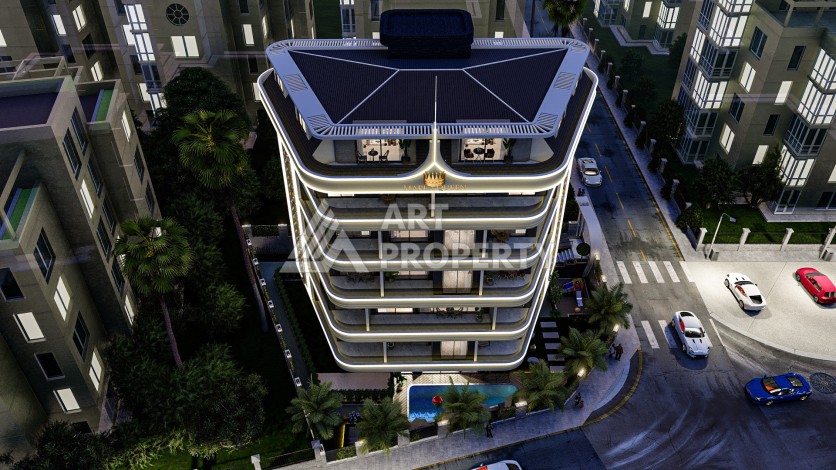 Новый стильный проект  в центре Алании - Ракурс 24