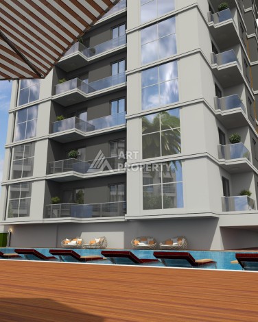 Квартиры 2+1, 3+1 и 4+1 в 700 метрах от моря.  Махмутлар, Алания - Ракурс 6