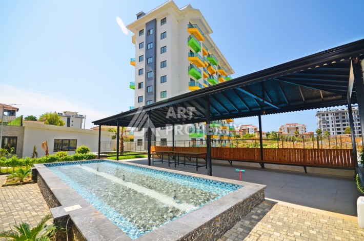 Апартаменты 1+1 с видом на бассейн, 50 кв.м. Авсаллар, Алания - Ракурс 11