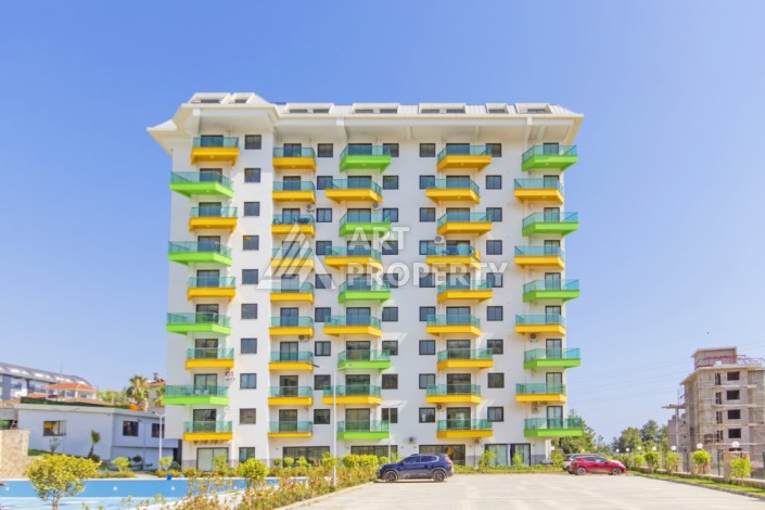 Апартаменты 1+1 с видом на бассейн, 50 кв.м. Авсаллар, Алания - Ракурс 17