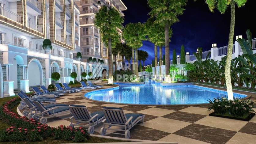 Три квартиры 1+1 в пешей доступности от пляжа Клеопатры, 65,5 кв.м. - Ракурс 19