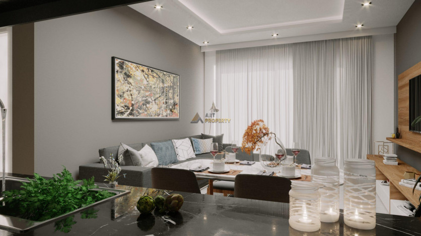 Новый комплекс на этапе строительства в Авсалларе. Элитное предложение по привлекательной цене! 60-165 м2 - Ракурс 23