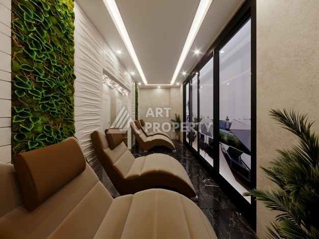 Бутик-комплекс с квартирами 1+1, 2+1 и садовыми дуплексами 3+1, от 50 до 127 м². Оба, Алания - Ракурс 2