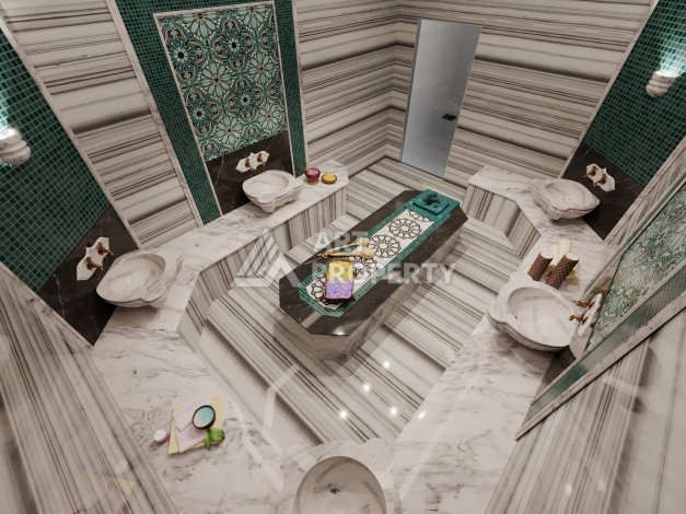 Бутик-комплекс с квартирами 1+1, 2+1 и садовыми дуплексами 3+1, от 50 до 127 м². Оба, Алания - Ракурс 12