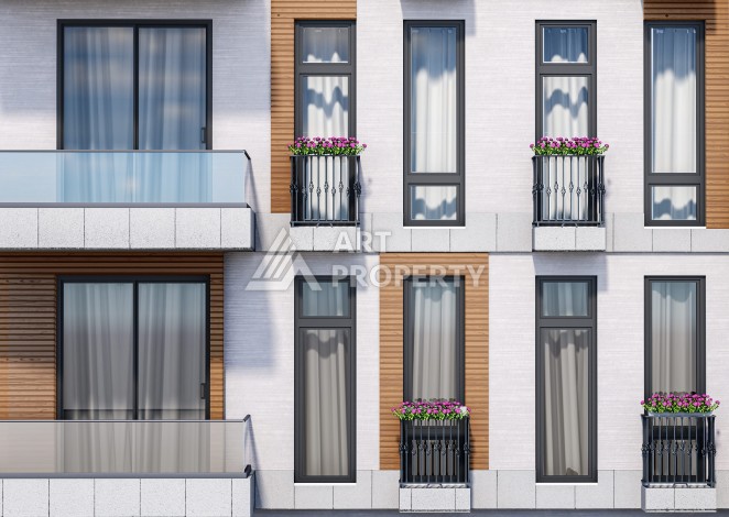 Бутик-комплекс с квартирами 1+1, 2+1 и садовыми дуплексами 3+1, от 50 до 127 м². Оба, Алания - Ракурс 13