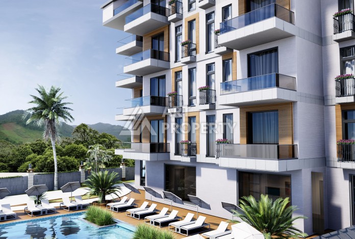 Бутик-комплекс с квартирами 1+1, 2+1 и садовыми дуплексами 3+1, от 50 до 127 м². Оба, Алания - Ракурс 14