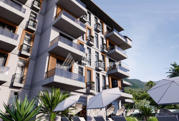 Бутик-комплекс с квартирами 1+1, 2+1 и садовыми дуплексами 3+1, от 50 до 127 м². Оба, Алания - Ракурс 15