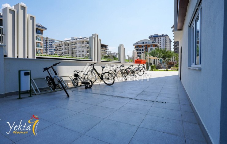 Видовая квартира 1+1 в элитном ЖК, 54 кв.м. Махмутлар, Алания - Ракурс 46