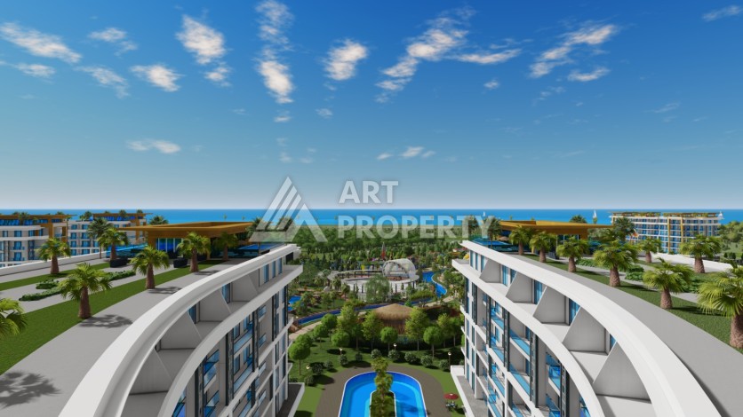 Квартиры 2+1 и 2+1 XL в самом масштабном комплексе на побережье, 129-157 кв.м. Турклер, Алания - Ракурс 4