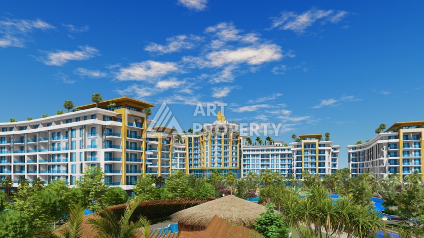 Квартиры 2+1 и 2+1 XL в самом масштабном комплексе на побережье, 129-157 кв.м. Турклер, Алания - Ракурс 10