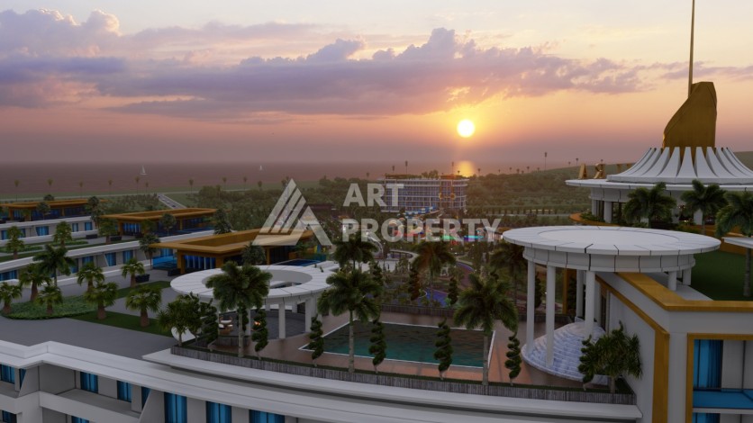 Квартиры 2+1 и 2+1 XL в самом масштабном комплексе на побережье, 129-157 кв.м. Турклер, Алания - Ракурс 13