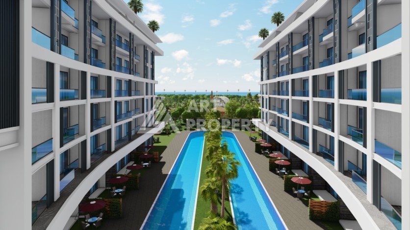 Квартиры 2+1 и 2+1 XL в самом масштабном комплексе на побережье, 129-157 кв.м. Турклер, Алания - Ракурс 15