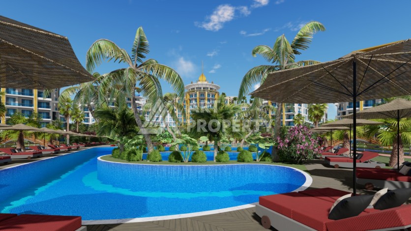 Квартиры 2+1 и 2+1 XL в самом масштабном комплексе на побережье, 129-157 кв.м. Турклер, Алания - Ракурс 16