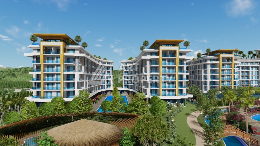 Квартиры 2+1 и 2+1 XL в самом масштабном комплексе на побережье, 129-157 кв.м. Турклер, Алания - Ракурс 18