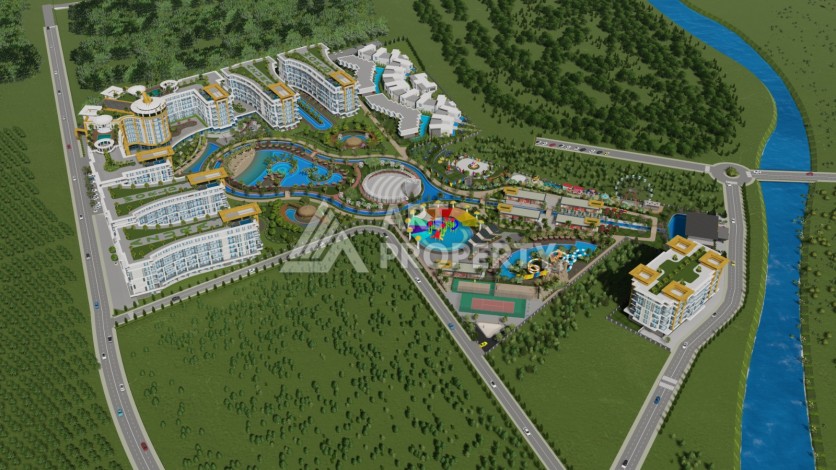 Квартиры 2+1 и 2+1 XL в самом масштабном комплексе на побережье, 129-157 кв.м. Турклер, Алания - Ракурс 21