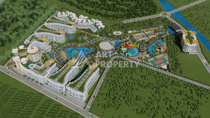 Квартиры 2+1 и 2+1 XL в самом масштабном комплексе на побережье, 129-157 кв.м. Турклер, Алания - Ракурс 28