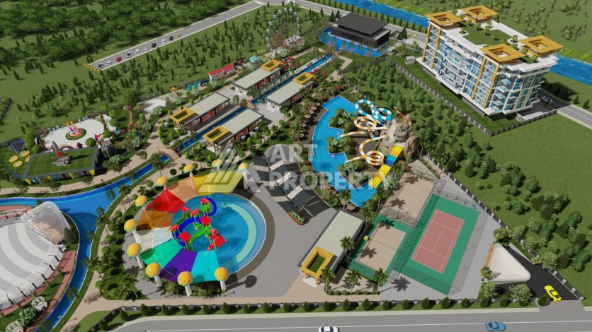 Квартиры 2+1 и 2+1 XL в самом масштабном комплексе на побережье, 129-157 кв.м. Турклер, Алания - Ракурс 31