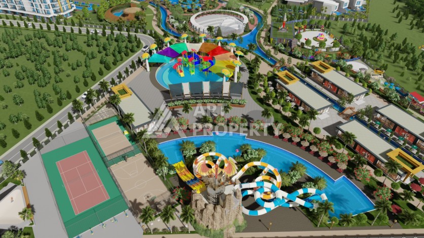 Квартиры 2+1 и 2+1 XL в самом масштабном комплексе на побережье, 129-157 кв.м. Турклер, Алания - Ракурс 36