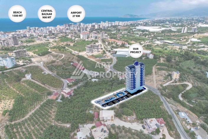 Новый проект с апартаментами 1+1 и 2+1 в районе Махмутлар - Ракурс 15