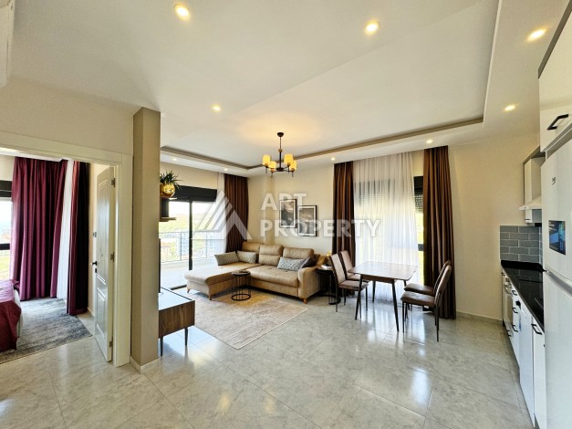 Квартира 1+1 с панорамным видом и мебелью в Авсалларе, 55 кв.м. - Ракурс 3