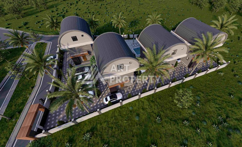 Современные виллы 3+1 всего в 300 метрах от моря. Паяллар, Алания - Ракурс 3