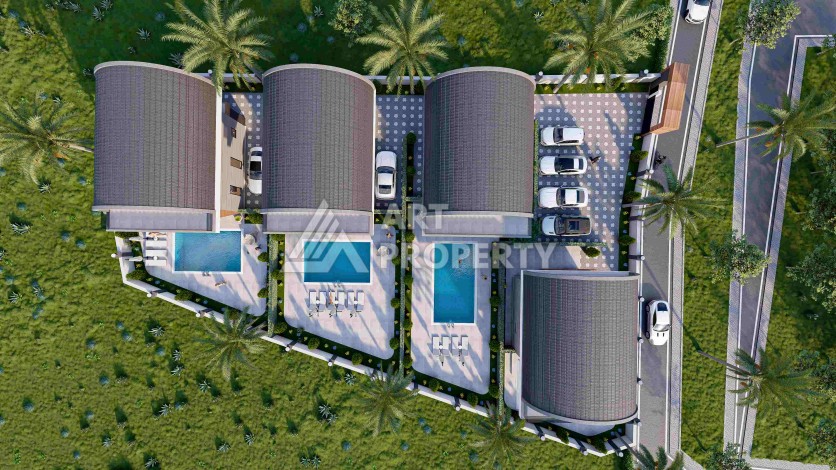 Современные виллы 3+1 всего в 300 метрах от моря. Паяллар, Алания - Ракурс 4