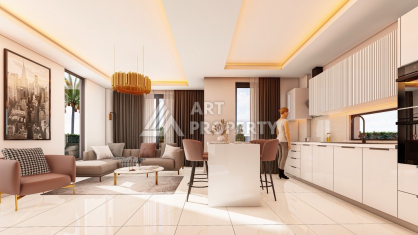 Современные виллы 3+1 всего в 300 метрах от моря. Паяллар, Алания - Ракурс 8