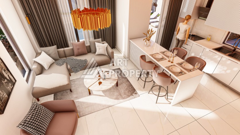 Современные виллы 3+1 всего в 300 метрах от моря. Паяллар, Алания - Ракурс 10