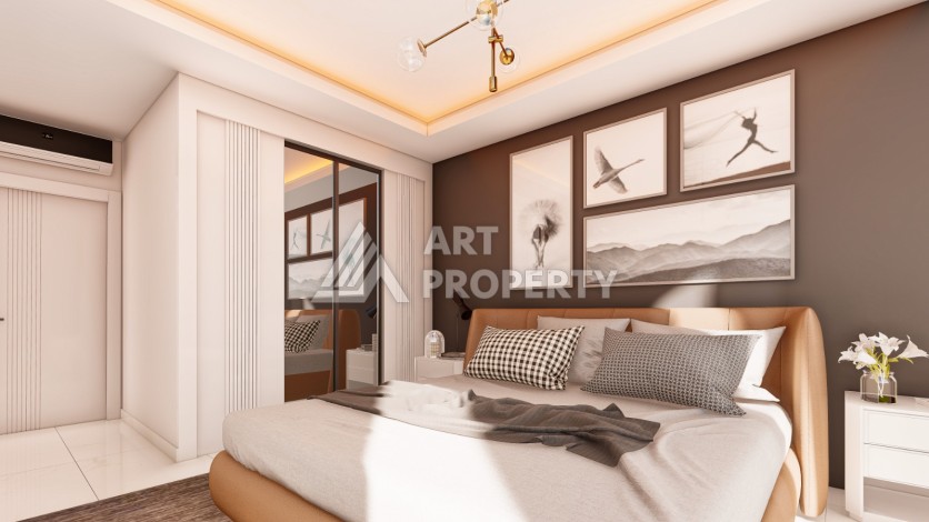 Современные виллы 3+1 всего в 300 метрах от моря. Паяллар, Алания - Ракурс 14