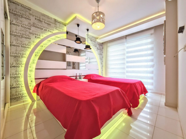 Трехкомнатная меблированная квартира в районе Махмутлар, Алания, 110 м2 - Ракурс 18