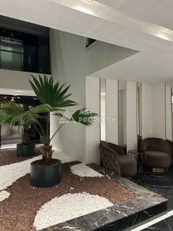 Квартира 1+1 в элитном ЖК с собственным пляжем в центре Алании, 50 кв.м. - Ракурс 21