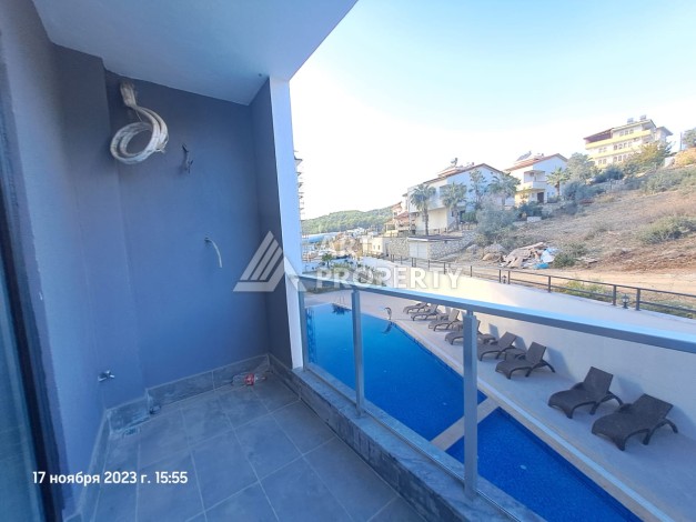 Квартира 1+1 с видом на бассейн в современном ЖК, 55 кв.м. Авсаллар, Алания - Ракурс 9