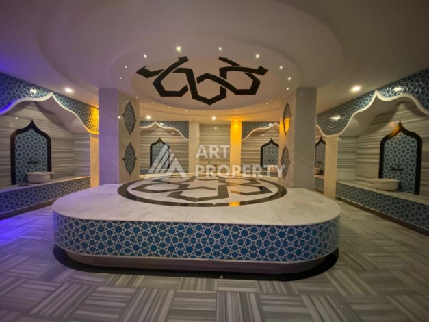 Квартира 1+1 с видом на бассейн в современном ЖК, 55 кв.м. Авсаллар, Алания - Ракурс 12