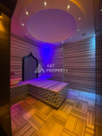 Квартира 1+1 с видом на бассейн в современном ЖК, 55 кв.м. Авсаллар, Алания - Ракурс 13