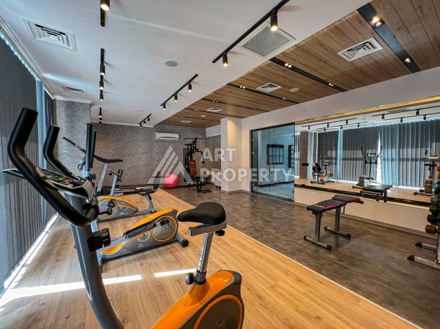 Квартира 1+1 с видом на бассейн в современном ЖК, 55 кв.м. Авсаллар, Алания - Ракурс 18