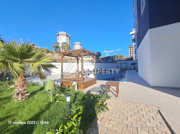 Квартира 1+1 с видом на бассейн в современном ЖК, 55 кв.м. Авсаллар, Алания - Ракурс 28