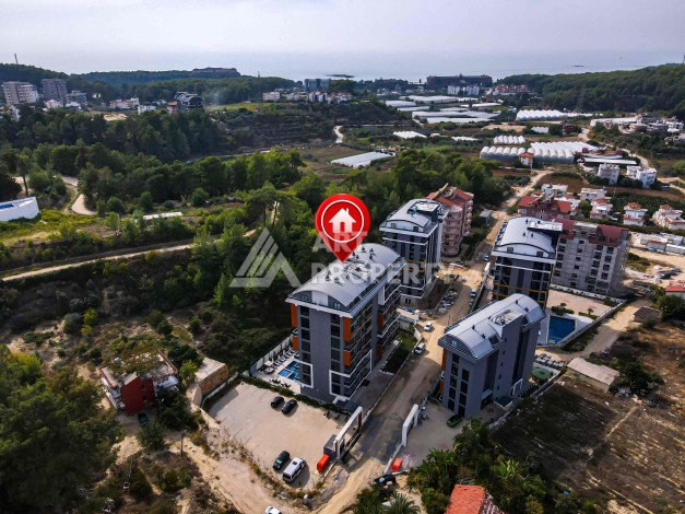 Квартира 1+1 с видом на бассейн в современном ЖК, 55 кв.м. Авсаллар, Алания - Ракурс 29