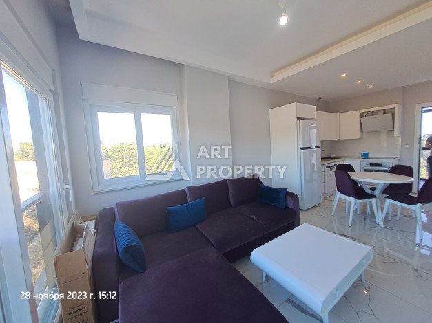 Меблированная картира 1+1 с прекрасным видом в новом ЖК, 50 кв.м. Авсаллар, Алания - Ракурс 2